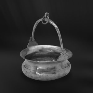 Secchiello per cubetti di ghiaccio in peltro con manico (Art.104)
