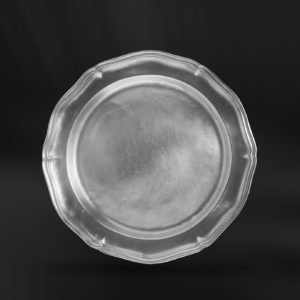 Piatto barocco 700 in peltro (Art.106)