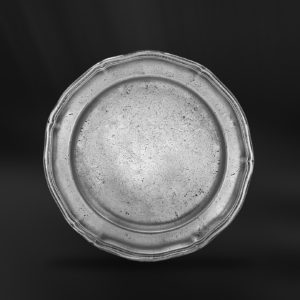 Piatto barocco 700 in peltro (Art.126)