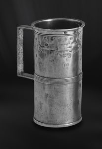 Misurino litro in peltro con manico (Art.170)