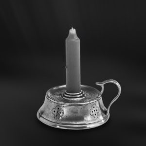 Bugia porta candela in peltro (Art.353)