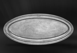 Vassoio ovale pesciera pesce in peltro (Art.436)