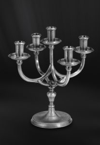 Candelabro in peltro (Art.474)