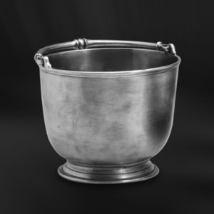 Secchiello per cubetti di ghiaccio glacette per mignon in peltro con manico (Art.510)