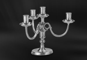 Candelabro in peltro (Art.651)