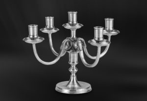 Candelabro in peltro (Art.652)