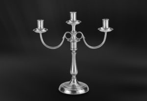 Candelabro in peltro (Art.654)