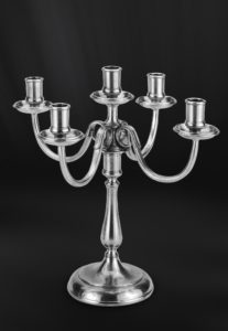Candelabro in peltro (Art.656)