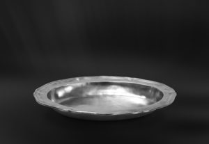 Catinella ovale barocca in peltro (Art.688)