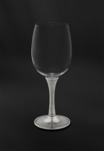 Calice da vino o acqua in peltro e cristallo (Art.728)