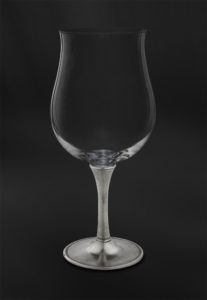 Calice da degustazione vino in peltro e cristallo (Art.731)