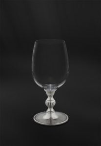 Calice da vino in peltro e cristallo (Art.807)