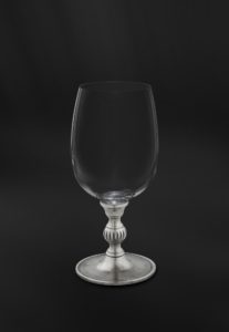 Calice da vino o acqua in peltro e cristallo (Art.808)