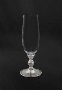 Flute da Champagne in peltro e cristallo (Art.809)