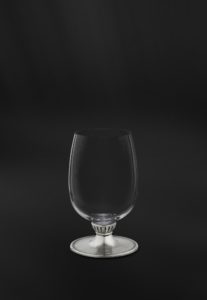 Bicchiere da vino in peltro e cristallo (Art.810)
