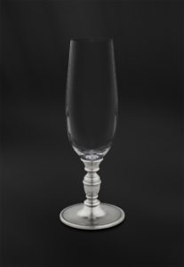 Flute da Champagne in peltro e cristallo (Art.814)
