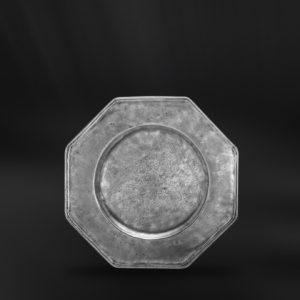 Sottobicchiere sotto bicchieri ottagonale in peltro (Art.218)