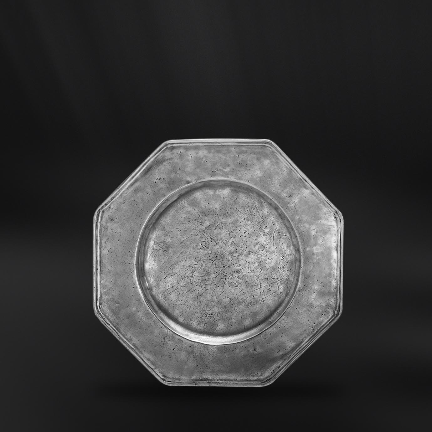 Sottobicchiere sotto bicchieri ottagonale in peltro (Art.218)