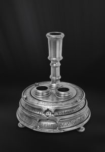 Calamaio calendario in peltro (Art.457)