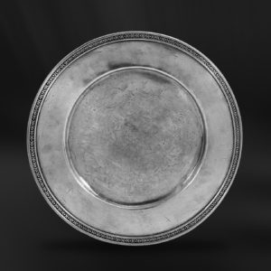 Sottopiatto segnaposto sotto piatti in peltro decorato (Art.463)