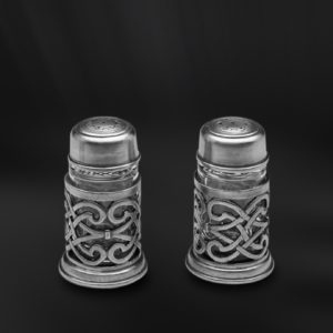 Set porta sale e pepe salino in peltro e vetro (Art.589)