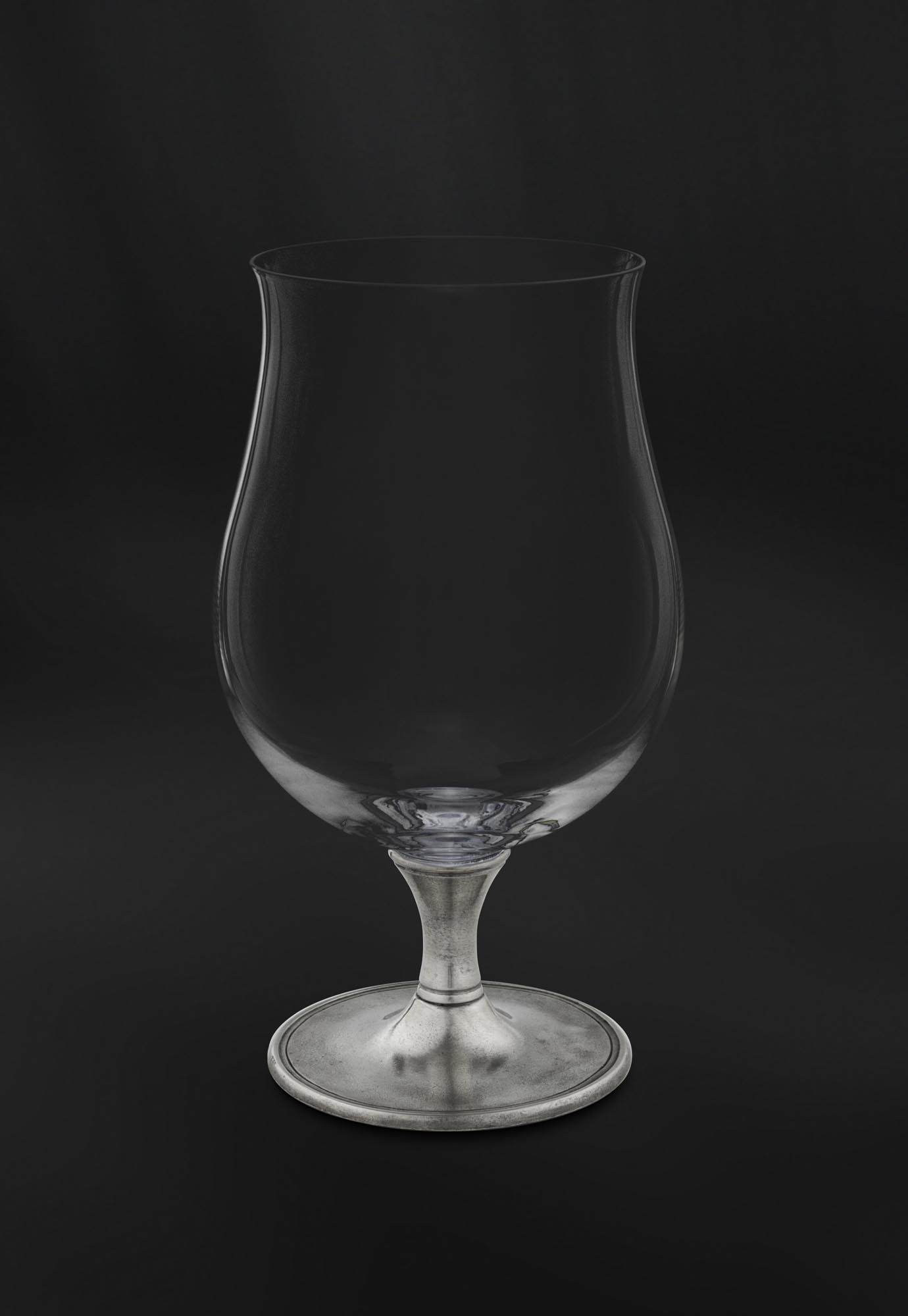 Bicchiere da birra in peltro e cristallo (Art.734) Bicchiere da birra in peltro e cristallo (Art.734)