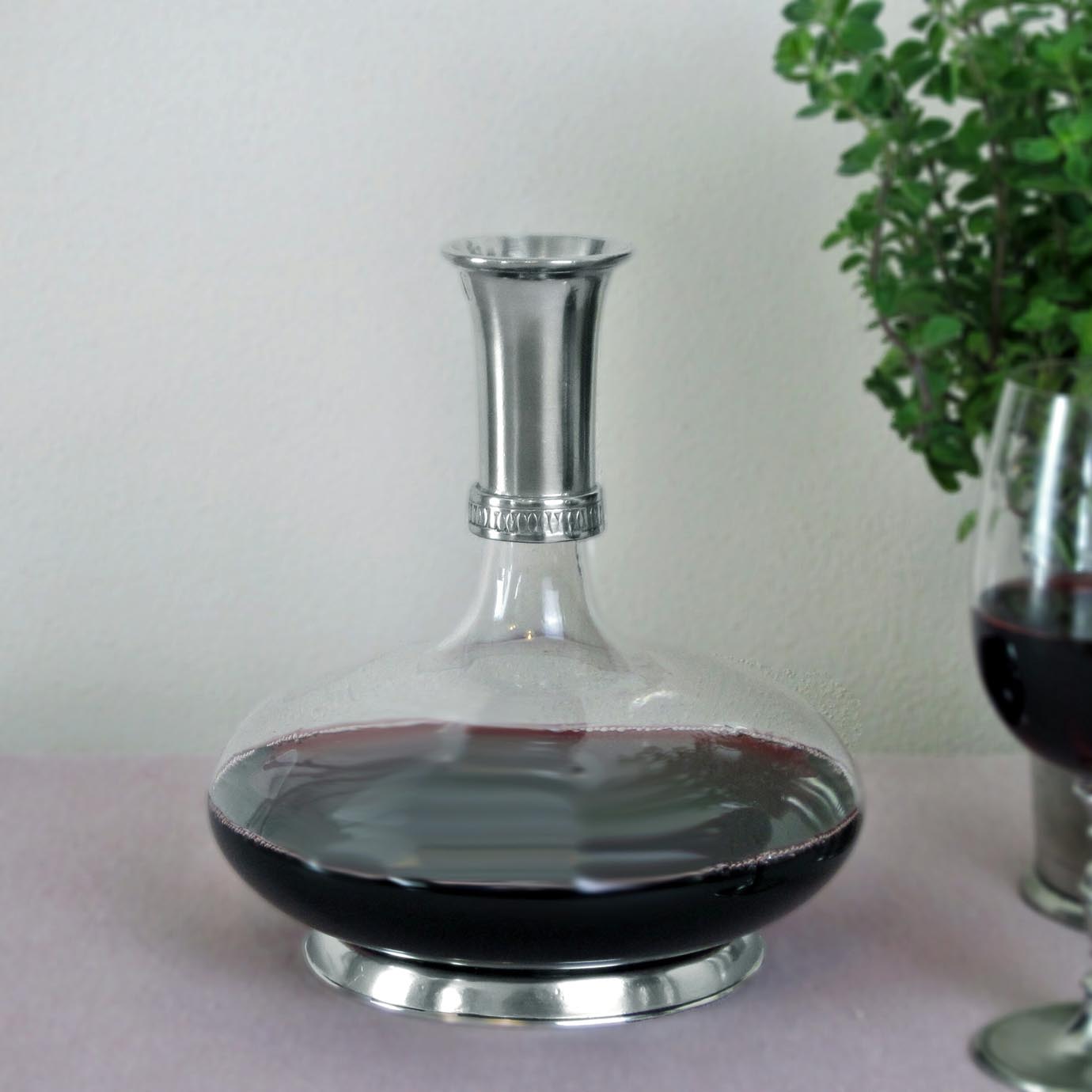 Decanter in peltro e vetro (627) Decanter in peltro e vetro (627)